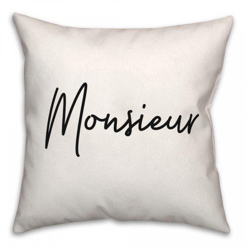 Monsieur  18x18 Spun Poly Pillow