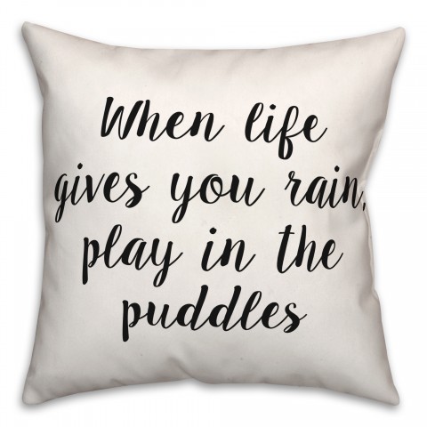 Puddles  18x18 Spun Poly Pillow