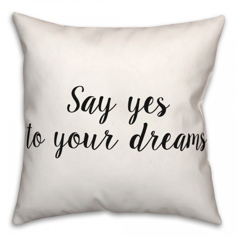 Say Yes  18x18 Spun Poly Pillow