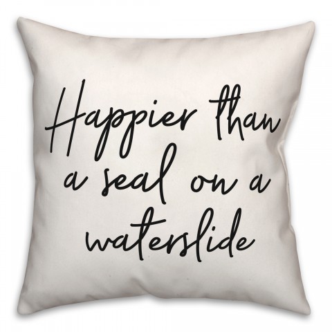Seal Waterslide  18x18 Spun Poly Pillow