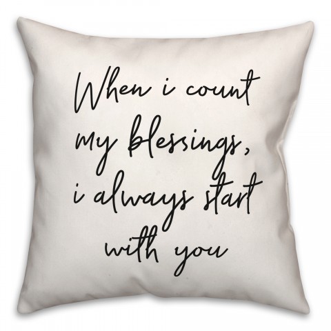 Start With You  18x18 Spun Poly Pillow