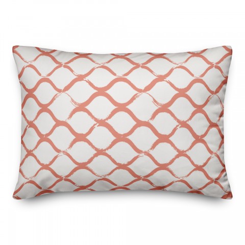 Coral Abstract Netting 14x20 Spun Poly Pillow