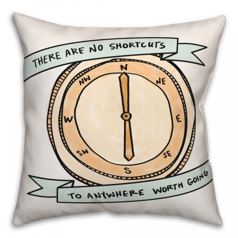 Shortcut Compass  Pillow