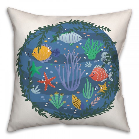 Swimming Fish Bowl Pillow