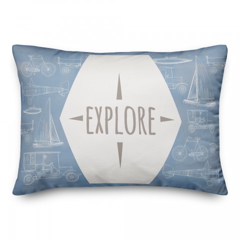 Boys Explore  14x20 Spun Poly Pillow