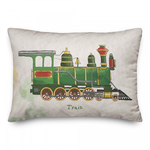 Vintage Steam Engine  14x20 Spun Poly Pillow