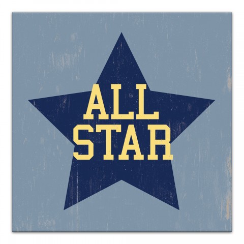 Blue All Star Wall Art