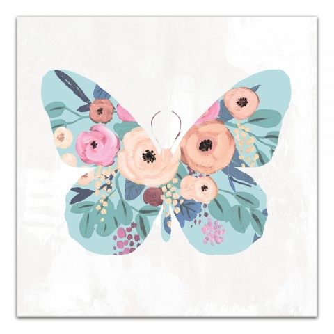 Floral Butterfly Wall Art