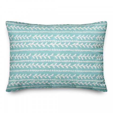 Blue Watercolor Floral 14x20 Indoor / Outdoor Pillow