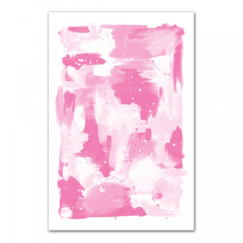 Pink Abstract Splash 12x18 Canvas Wall Art