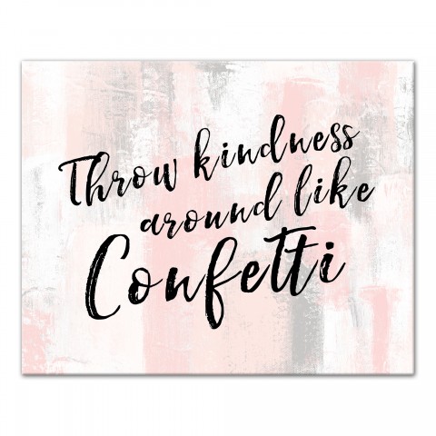 Blush Brush Throw Kindness 16x20 Canvas Wall Art