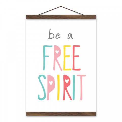 Be a Free Spirit 12x16 Teak Hanging Canvas