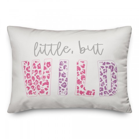 Little but Wild Cheetah Print 14x20 Spun Poly Pillow