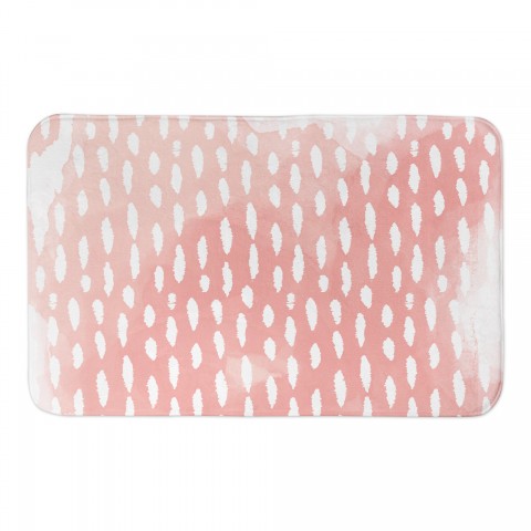 Blush Watercolor Dots 34x21 Bath Mat