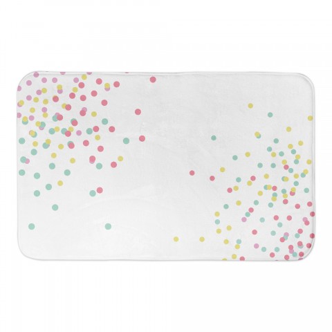 Colorful Dots Pattern 34x21 Bath Mat