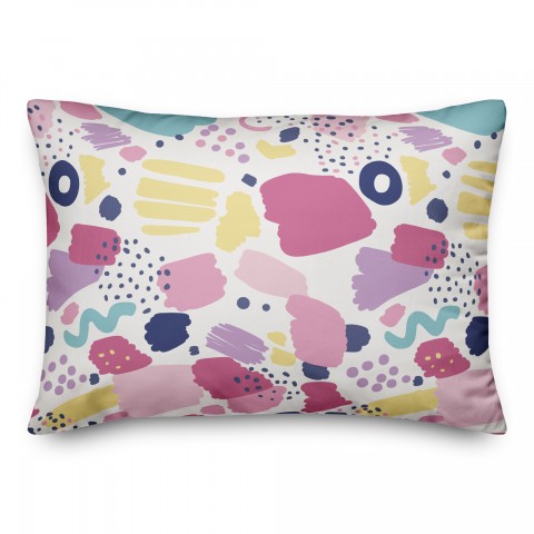 Tween Pink Confetti 14x20 Spun Poly Pillow