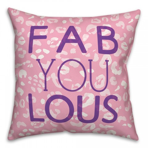 Fab You Lous Cheetah 18x18 Spun Poly Pillow