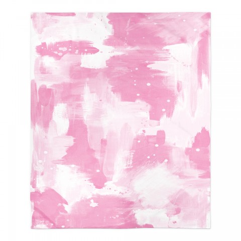 Pink Abstract Splash 50x60 Sherpa Fleece Blanket