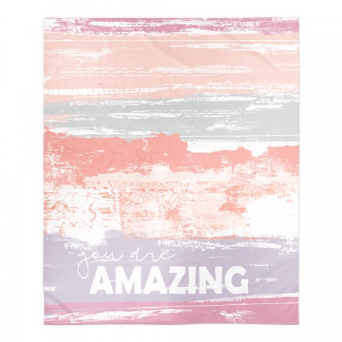 Pink Paint Stripes Amazing 50x60 Sherpa Fleece Blanket