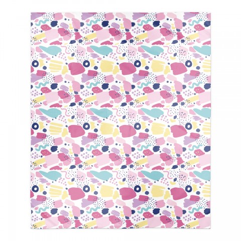 Pink Confetti Pattern 50x60 Sherpa Fleece Blanket