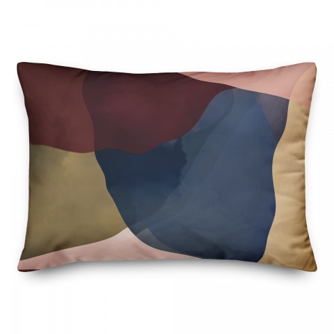 Dark Organic Shapes 14x20 Indoor / Outdoor Pillow