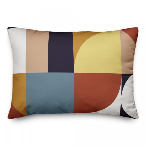 Midmod Shapes and Colors 14x20 Indoor / Outdoor Pillow