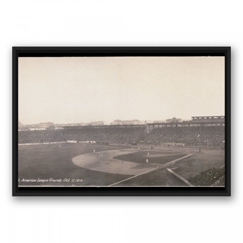 Fenway Ballpark Field 20x30 Black Floating Framed Canvas