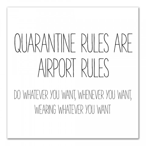 Quarantine Rules 12x12 Canvas Wall Art
