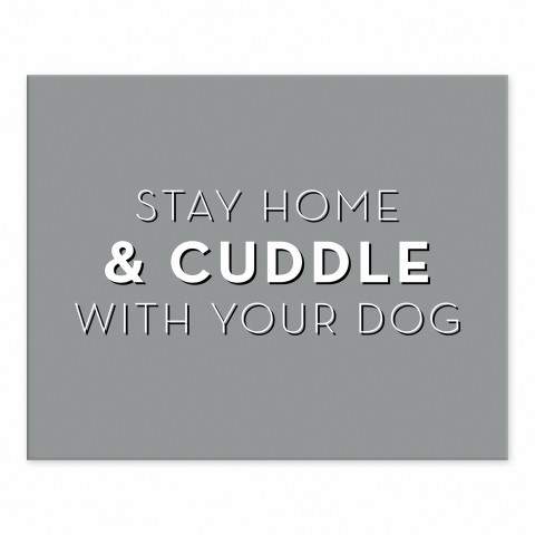 Stay Home and Cuddle 8x10 Tabletop Canvas