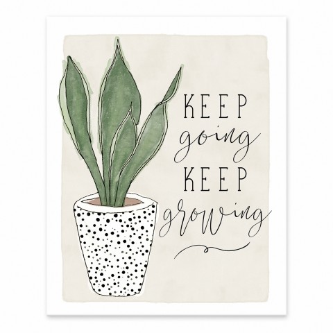 Keep Going Keep Growing 8x10 Tabletop Canvas