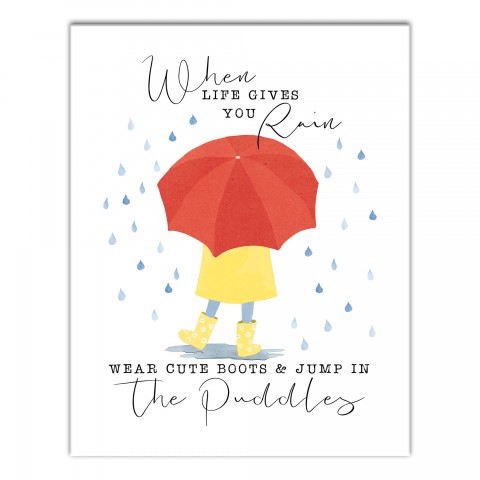 When Life Gives You Rain 11x14 Canvas Wall Art