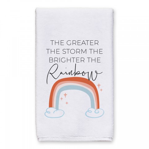 The Greater The Storm The Brighter The Rainbow 16x25 Towel