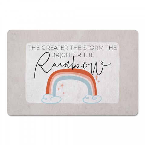 The Greater The Storm The Brighter The Rainbow 27x18 Floor Mat