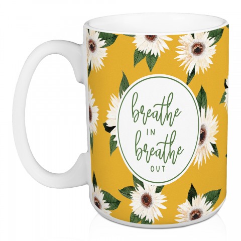Breathe In Breathe Out 15 oz Mug