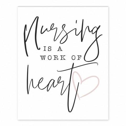 Nursing Is A Work Of Heart 8x10 Tabletop Canvas