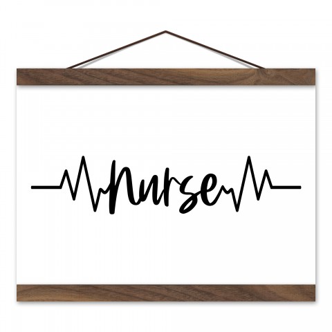 Nurse Lifeline 12x8 Teak Hanging Canvas