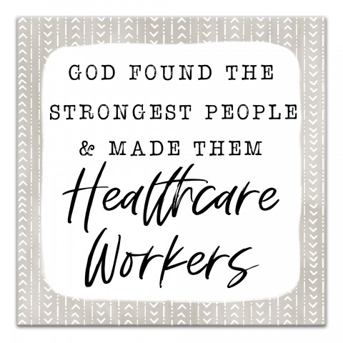 God Found The Strongest People And Made Them Nurses 12x12 Canvas Wall Art