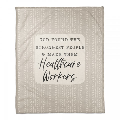 God Found The Strongest People And Made Them Nurses 50x60 Coral Fleece Blanket