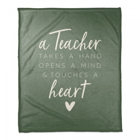 A Teacher Takes A Hand Opens A Mind And Touches A Heart 50x60 Coral Fleece Blanket