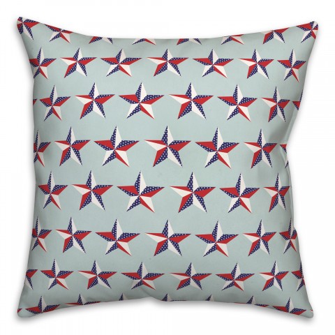 American Star Pattern 18x18 Spun Poly Pillow