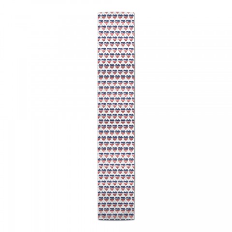American Flag Heart Pattern Runner