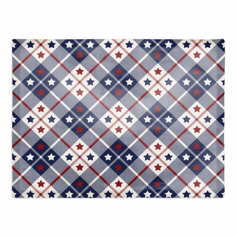 American Star Plaid Pattern 18x14 Poly Twill Placemat