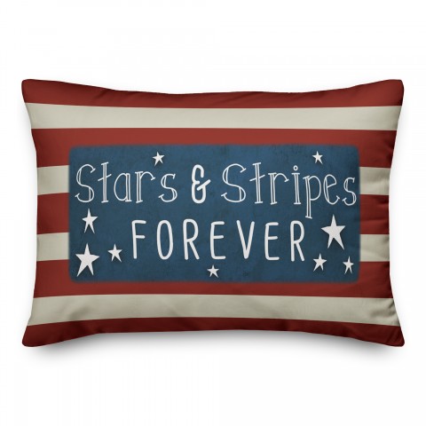 Stars and Stripes Forever 14x20 Spun Poly Pillow