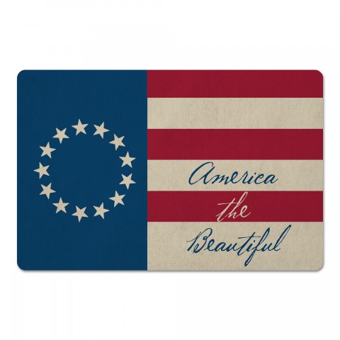 Vintage American Flag 27x18 Floor Mat