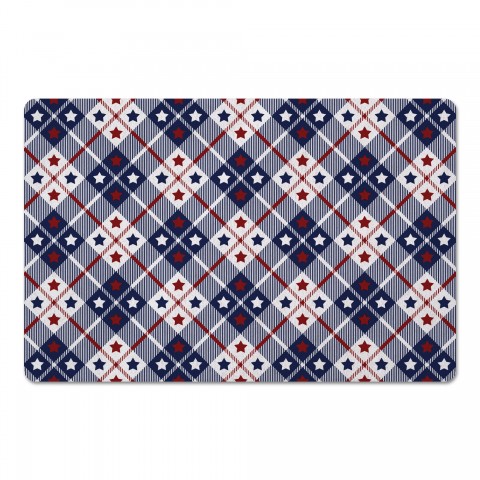 American Star Plaid Pattern 27x18 Floor Mat