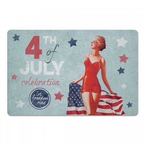 Vintage Fourth of July Celebration 27x18 Floor Mat
