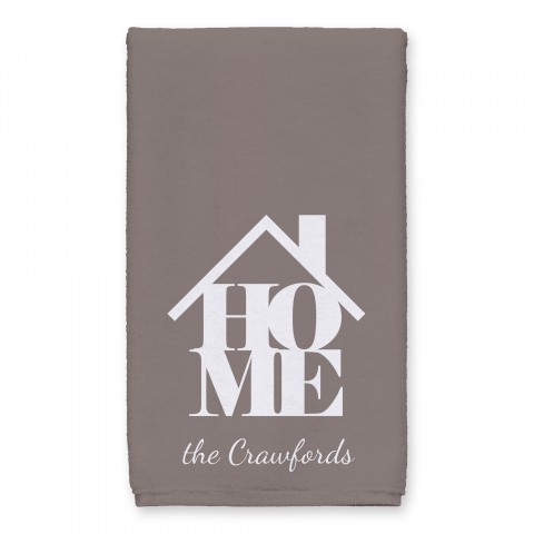 Home Icon and Name 16x25 Personalized Towel