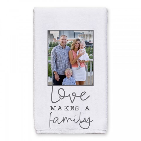 Love Makes a Family 16x25 Personalized Towel