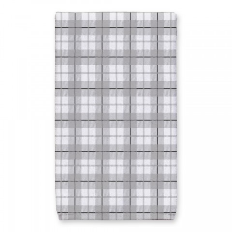 Grey and Black Plaid Pattern  16x25 Towel