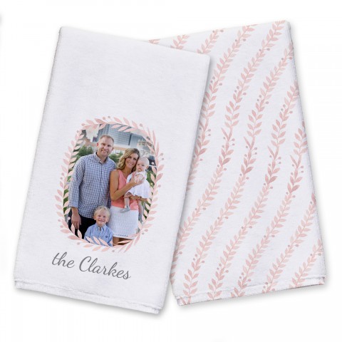 Family Pink Floral Wreath Textiles Collection